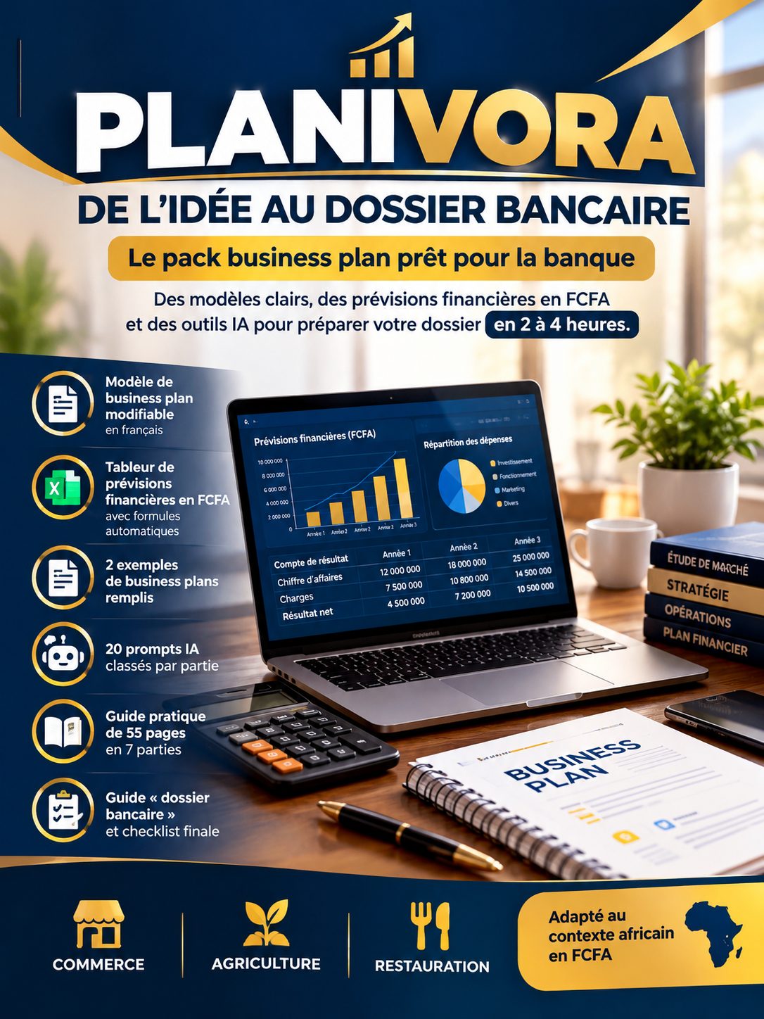 Planivora – Pack Business Plan et Prévisions Financières