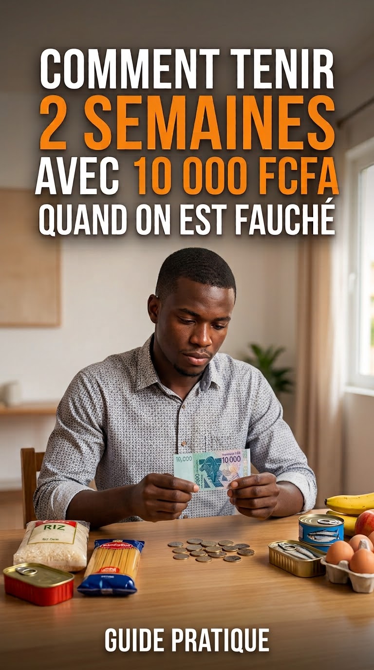 Comment tenir 2 semaines avec 10 000 FCFA | Guide PDF pratique